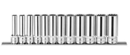 Набори головок Набір головок глибоких 12гр. 8-19мм 3/8" 12од.