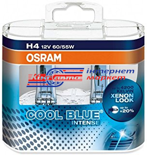 Автолампа OSRAM H4 Cool Blue Intense 12V 60/55W (64193CBI-HCB, Kit)