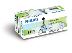 Автолампи Автолампа Philips H11 LongLifeEcoVision 12V 55W 12362LLECOC1 (1 шт.)