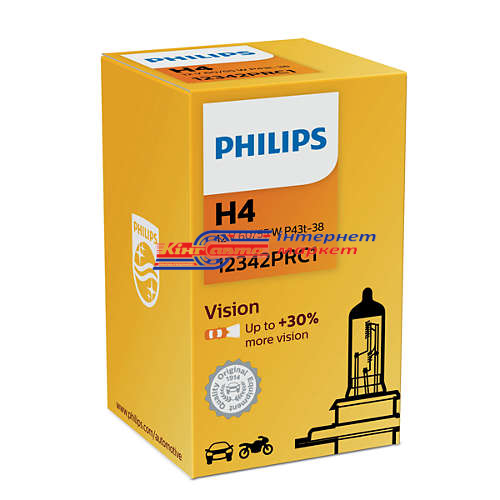 Автолампа Philips H4 Vision 12V 60/55W 12342PRC1 (1 шт.)