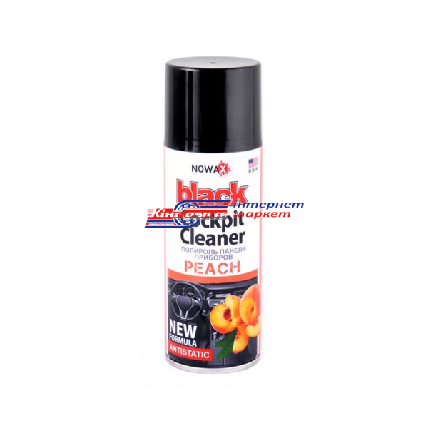 Поліроль для панелі приладів Nowax NX00456 Black Cockpit Cleaner Peach 450мл