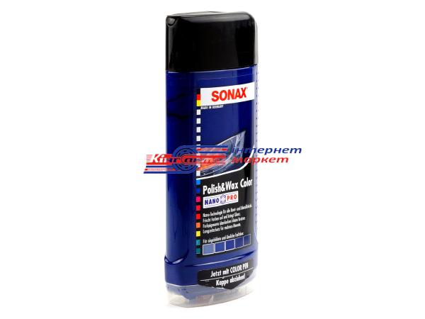 Поліроль для кузова з воском Sonax Polish+Wax 296200 Color Blue 500мл