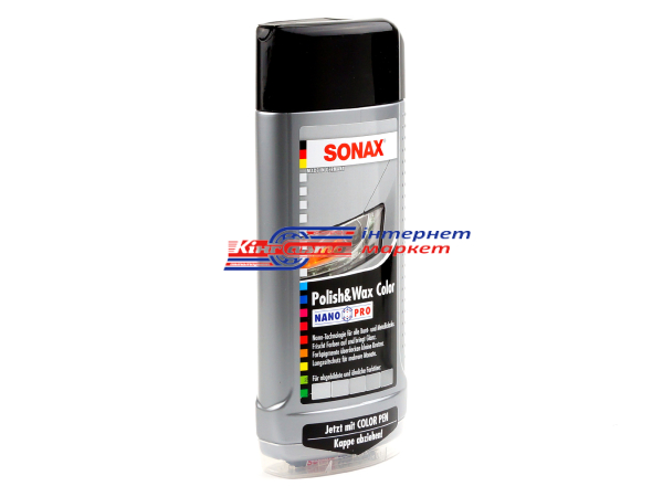 Поліроль для кузова з воском Sonax Polish+Wax 296300 Color Silver 500мл