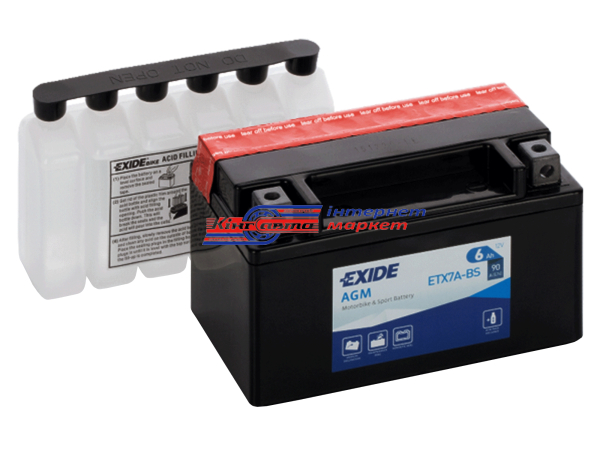EXIDE AGM ETX7A-BS 6Ah\90A Euro батарея аккумуляторная