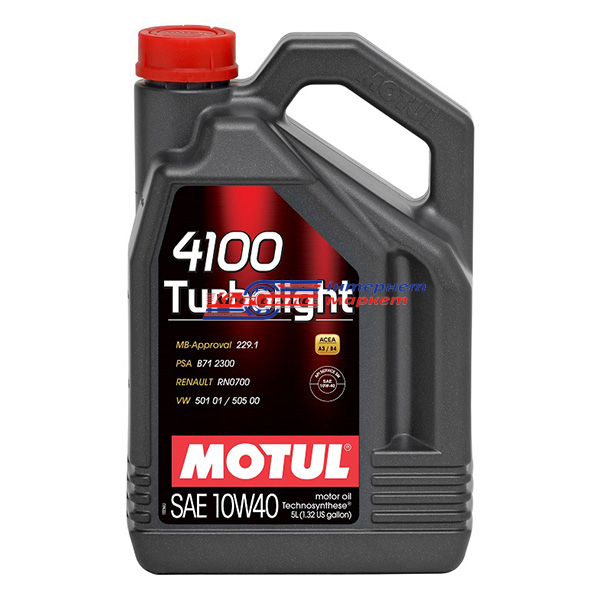 MOTUL 4100 Turbolight 10W40 5л 387606 олива моторна напівсинтетична