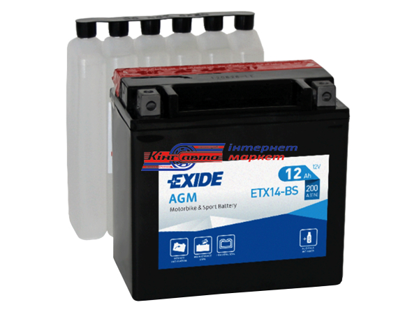 EXIDE AGM ETX14-BS 12Ah\200A Euro батарея акумуляторна