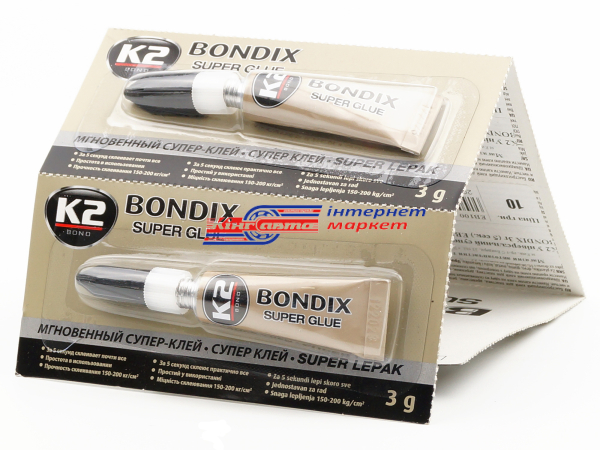 Суперклей універсальний K2 Bondix Super Glue (EB101/EB100) 3г