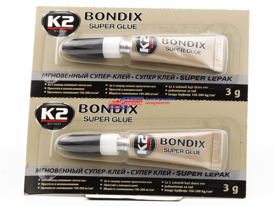 Суперклей універсальний K2 Bondix Super Glue (EB101/EB100) 3г
