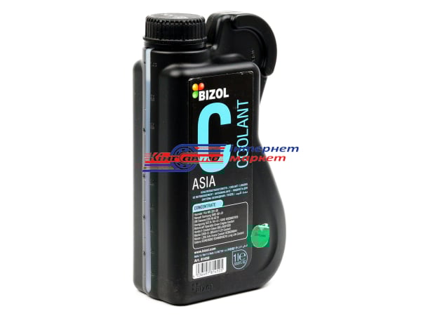 BIZOL Coolant Asia 1л B81450 рідина охолоджуюча (антифриз концентрат, зелений)