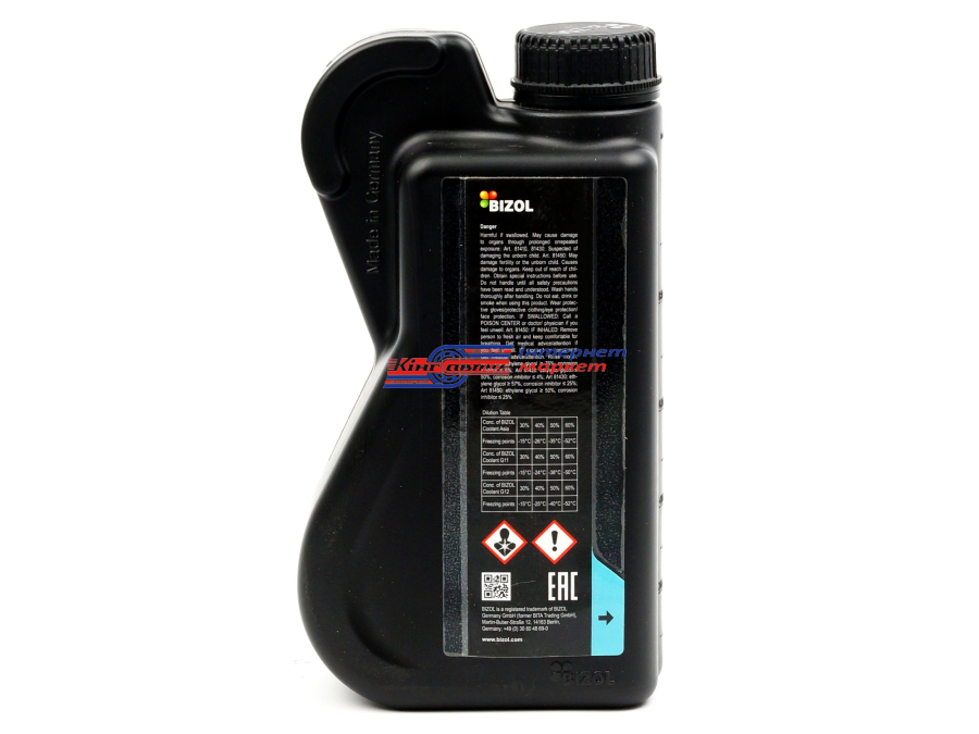 BIZOL Coolant Asia 1л B81450 рідина охолоджуюча (антифриз концентрат, зелений)