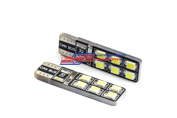 Автолампа iDial 441 Т10 Canbus 12 Led 5730 SMD 6000K 12V (1шт.)