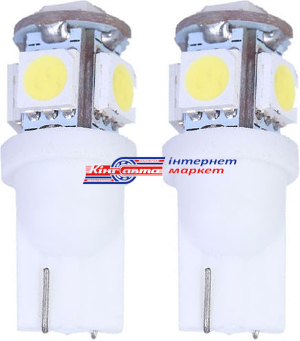 Автолампа iDial 446 Т10 5 Led 5050 SMD 6000K 12V (1шт.)