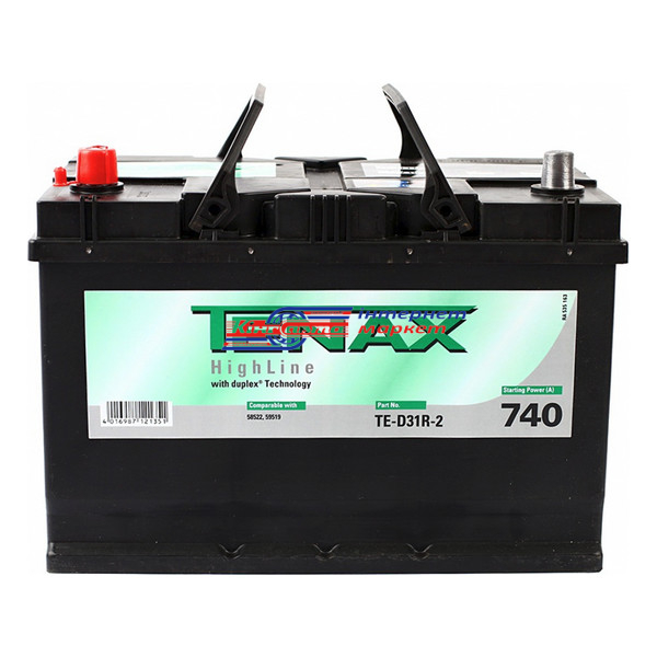 TENAX  TE-D31L-2 91Ah\740A Euro JP батарея акумуляторна