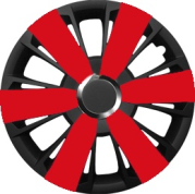 Ковпаки Ковпаки автомобільні (к-т.) R14 JAWOPLAST Sportivo Duo чорний/червоний