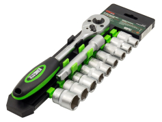 Набори інструментів комбіновані Набір головок торцових з тріскачкою 12 пр. (1/2") King STD