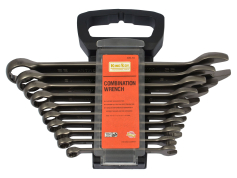 Набір ключів гайкових Набір ключів ріжково-накидних, посилені 10 пр. (8-22мм) King Roy