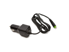 АЗУ, Зарядні пристрої Автомобільний зарядний пристрій BUDI Car charger Blue Led Lightning 1.2 m + 1USB 2.4A Black