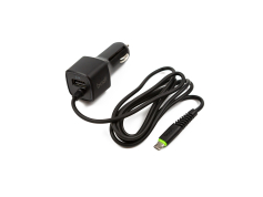 АЗУ, Зарядні пристрої Автомобільний зарядний пристрій BUDI Car charger Blue Led MicroUsb 1.2 m + 1USB 2.4A Black