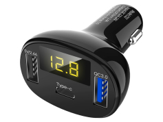 АЗУ, Зарядні пристрої Зарядний пристрій inDrive IDC-002 2USB + вольтметр