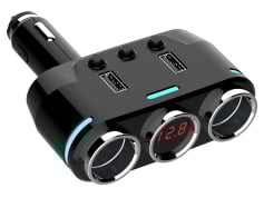 Додаткові датчики Пристрій зарядний/розгалужувач IDC-513 inDrive. 2-1+2 USB+ вольтметр 12-24v