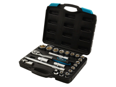 Набори інструментів комбіновані Набір головок торцевих в кейсі 22 пр. 1/2" (10-32 мм) Berg