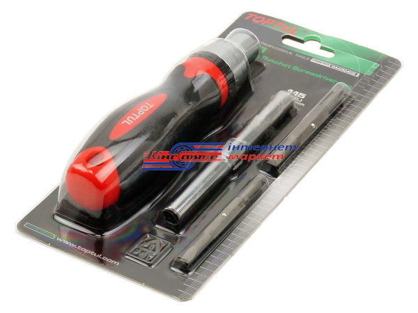 Викрутка з насадками TOPTUL реверсивна 38мм (7 в 1)