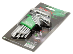 Набір ключів кутових, Torx, Hex Набір ключів кутових Torx. TOPTUL 9 пр.