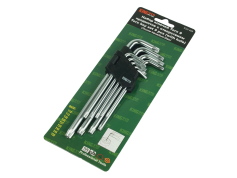 Набір ключів кутових, Torx, Hex Набір ключів кутових Torx. KING STD 9 пр. (з заглибленням)