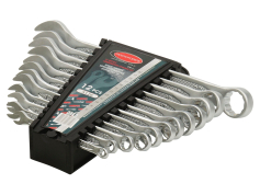 Набір ключів гайкових Набір ключів ріжково-накидних 12 пр. 15°град.  (6-22мм) Rockforce