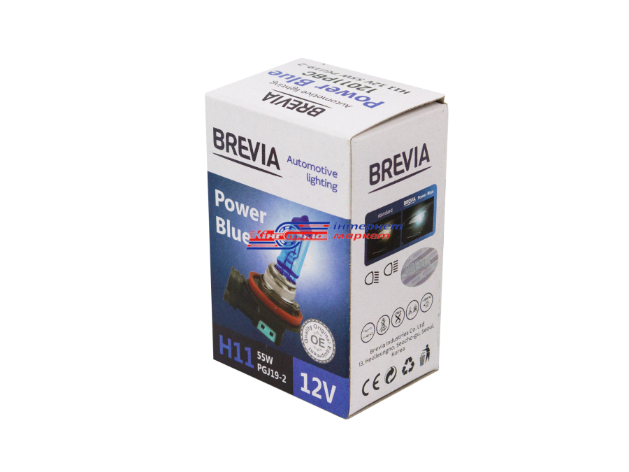Автолампа BREVIA H11 Power Blue 12V\55W 4200K (12011PBC)
