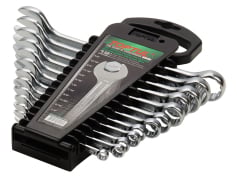 Набір ключів гайкових Набір ключів ріжково-накидних (дюймові) на холдері 12 од. (1/4"-7/8") Toptul