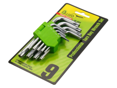 Набір ключів кутових, Torx, Hex Набір ключів кутових TORX ALLOID T10 - T50 Г-подібних (9 одиниць)