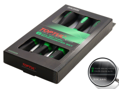 Набори викруток Набір викруток ударних TOPTUL 6 пр. (з шестигранником) (PH1x75, PH2x100, PH3x150, SL5, 5x100, SL6, 5x150, SL)