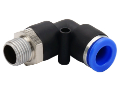 Аксесуари З'єднання цангові для поліуретанових шлангів PU/PR (Г-обр.,шланг - наружн. різьба) 8ммX1/4"