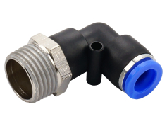 Аксесуари З'єднання цангові для поліуретанових шлангів PU/PR (Г-обр.,Шланг - наружн. різьба) 8ммX1/2"