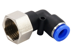 Аксесуари З'єднання цангові для поліуретанових шлангів PU/PR (Г-обр.,Шланг - внутр. різьба) 10ммX1/2"