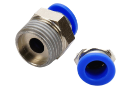 Аксесуари З'єднання цангові для поліуретанових шлангів PU/PR (пряме,шланг - наружн. різьба) 12ммX1/2"