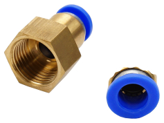 Аксесуари З'єднання цангові для поліуретанових шлангів PU/PR (пряме,шланг - внутр. різьба) 12ммX1/2"