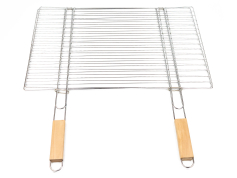 Товари для відпочинку Решітка-гриль для м'яса 40 х57см з двома ручками дерево,67 см