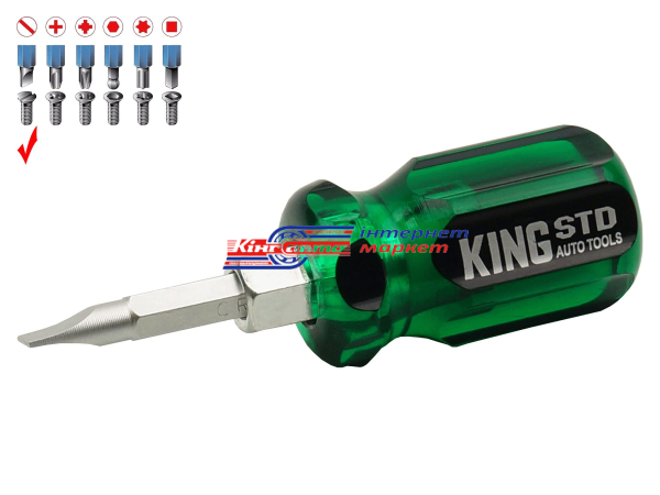 Викрутка KING STD PH2+SL6х38мм