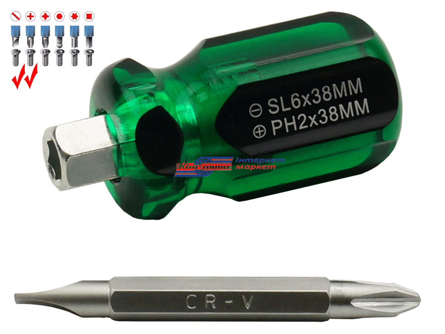 Викрутка KING STD PH2+SL6х38мм