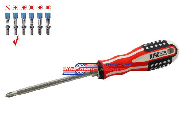 Викрутка KING STD PH2 -SL6 х125мм
