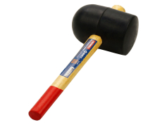 Молотки та сокири Киянка гумова,дерев'яна ручка 1250 г, 85 мм, Technics (39-003)