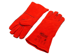 Зварювальне обладнання Рукавиці зварювальника Краги червоні Werk р.11