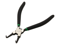 Спецінструмент Кліщі для стопорних кілець зігнуті 220 мм 9" TOPTUL (на стискання)