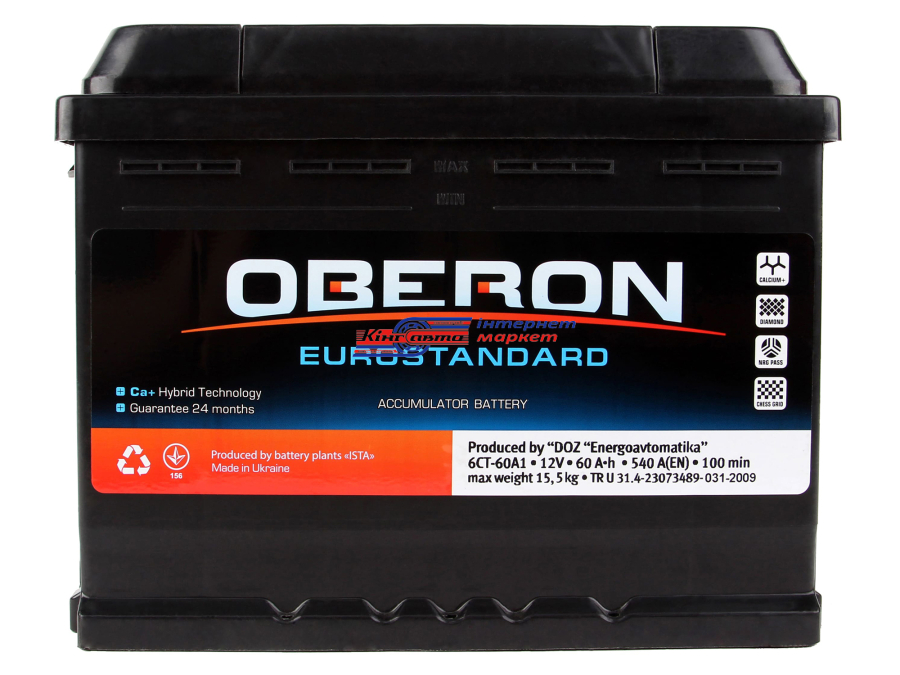ISTA Oberon EuroStandard 5601180250 60Ah\540A Standard батарея акумуляторна