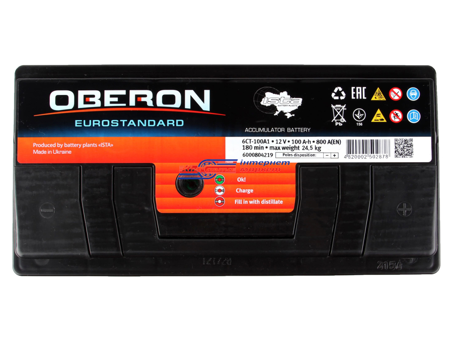 ISTA Oberon EuroStandard 6000804219 100Ah\800A Euro батарея акумуляторна