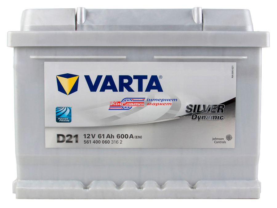 VARTA Silver Dynamic 561400060 61Ah\600A Euro батарея акумуляторна