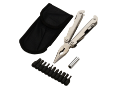 Шарнірно-губцевий інструмент Плоскогубці Technics 13-901 (L=200 мм) 8 функцій, 11 біт, нержавіючий