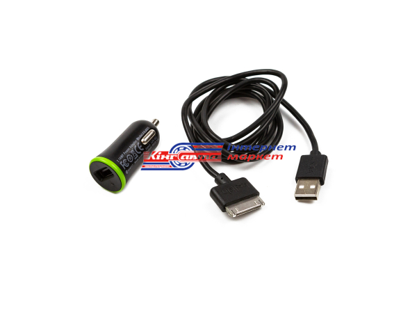Автомобільний зарядний пристрій Belkin Car charger 1USB 2.1A + iPhone4 cable Black